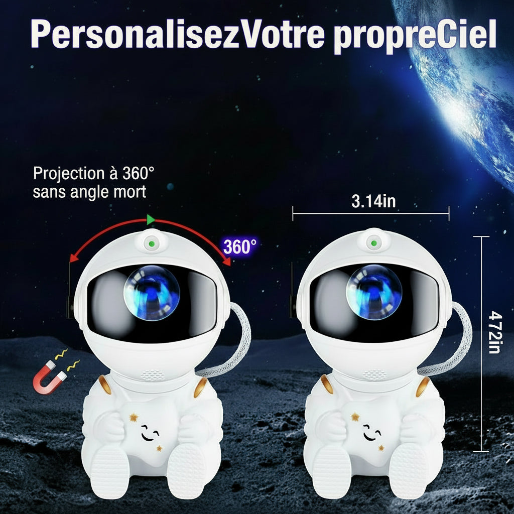Projecteur Galaxie Astronaute – Veilleuse LED d'Ambiance Cosmique
