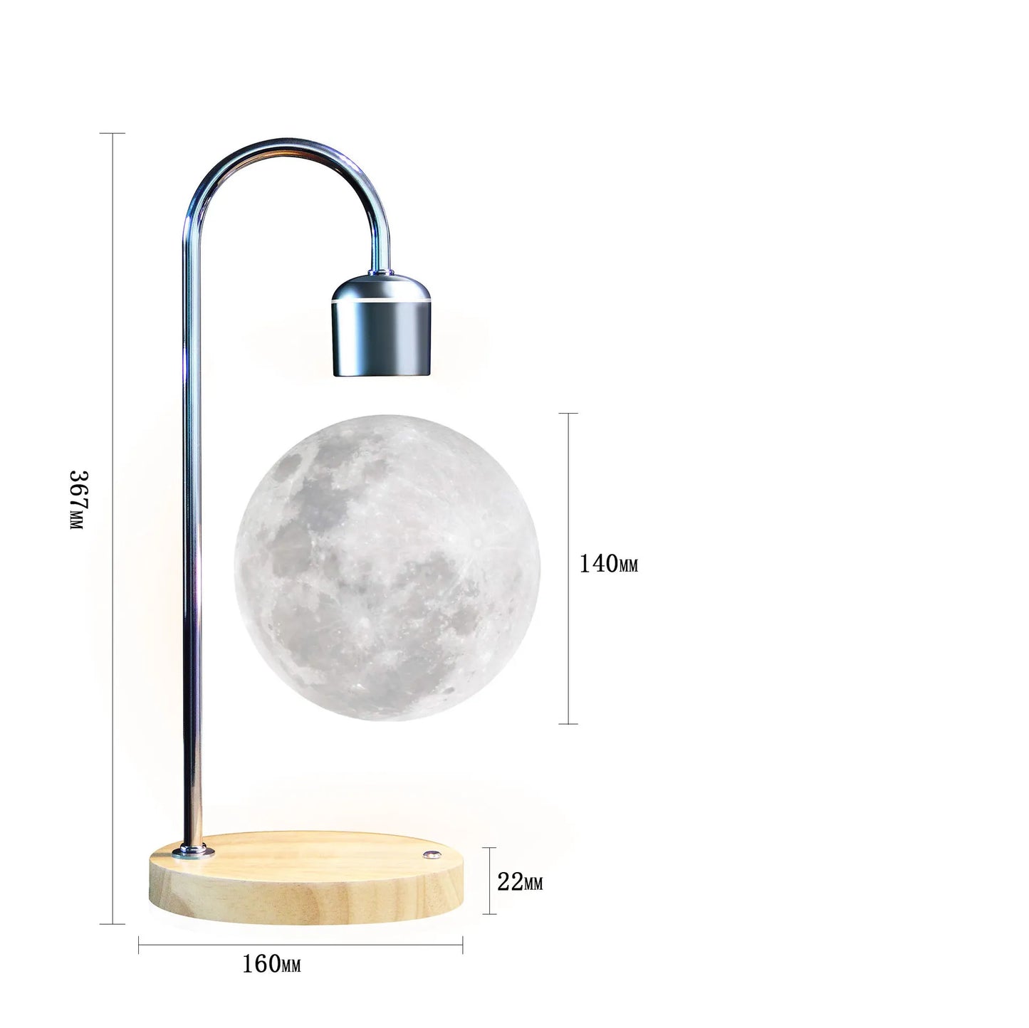 LunaFloat – Lampe Lune 3D Magnétique en Lévitation