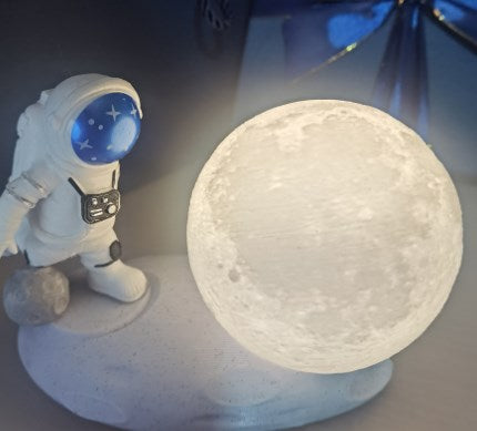 Veilleuse Astronaute Lune — Lampe Tactile Premium