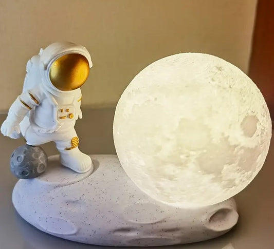 Veilleuse Astronaute Lune — Lampe Tactile Premium