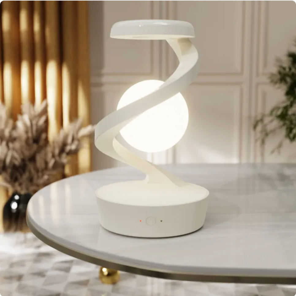 Lampe Lune Premium Rotative 🌙 — Chargeur Sans Fil Intégré
