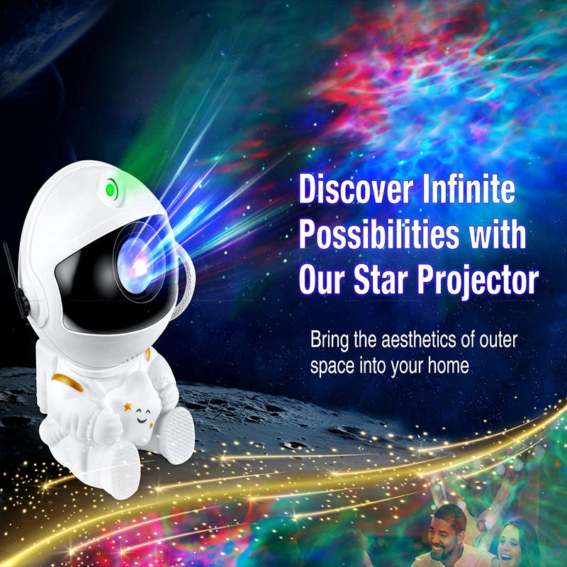 Projecteur Galaxie Astronaute – Veilleuse LED d'Ambiance Cosmique