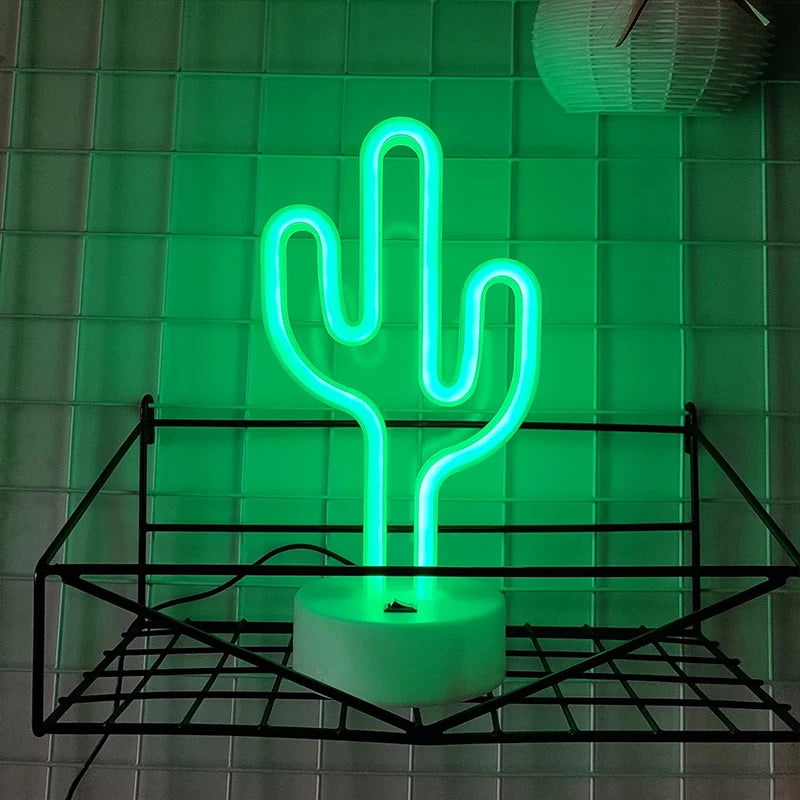 Lampe Cactus LED — Veilleuse Mignonne, Lumière Douce & Minuterie Auto