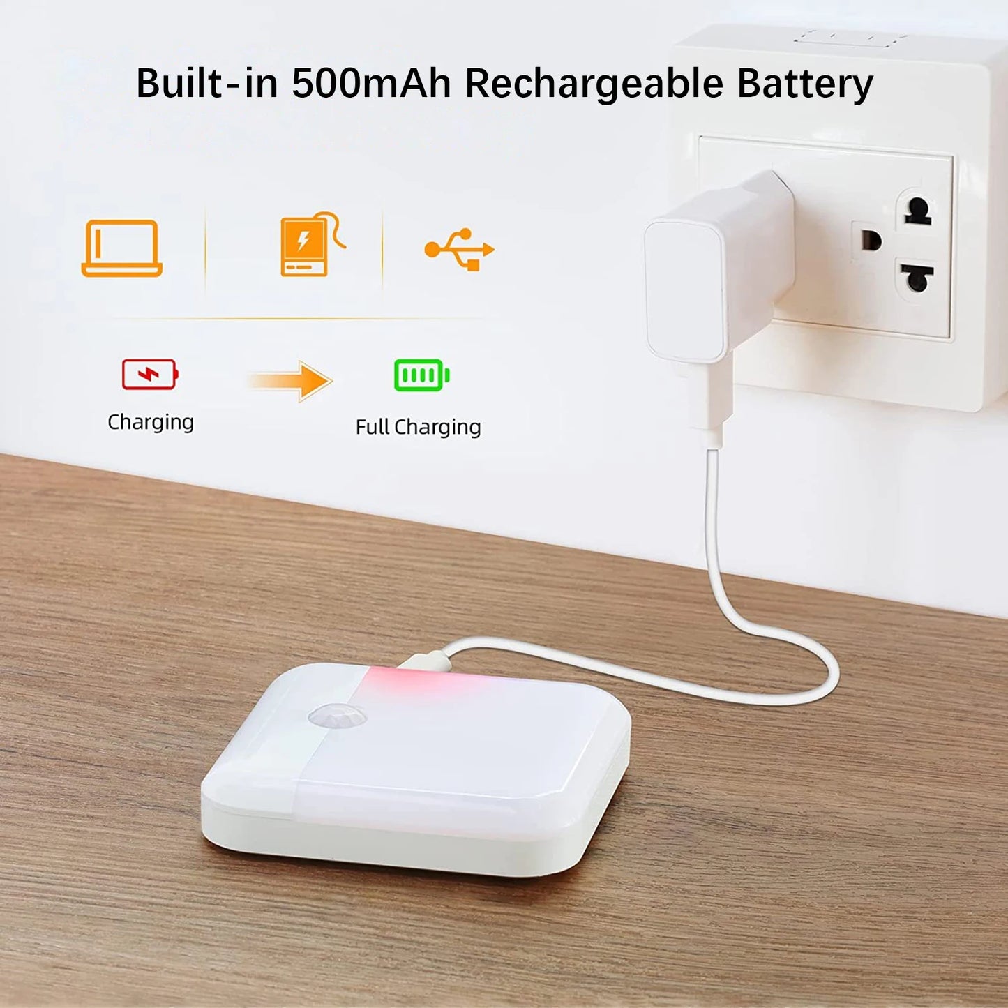 Veilleuse LED Intelligente – Détecteur de Mouvement Sans Fil Rechargeable