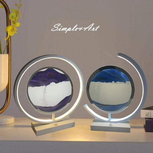 Lampe Quicksand LED — Sable Coloré en Mouvement & Éclairage 7 Couleurs