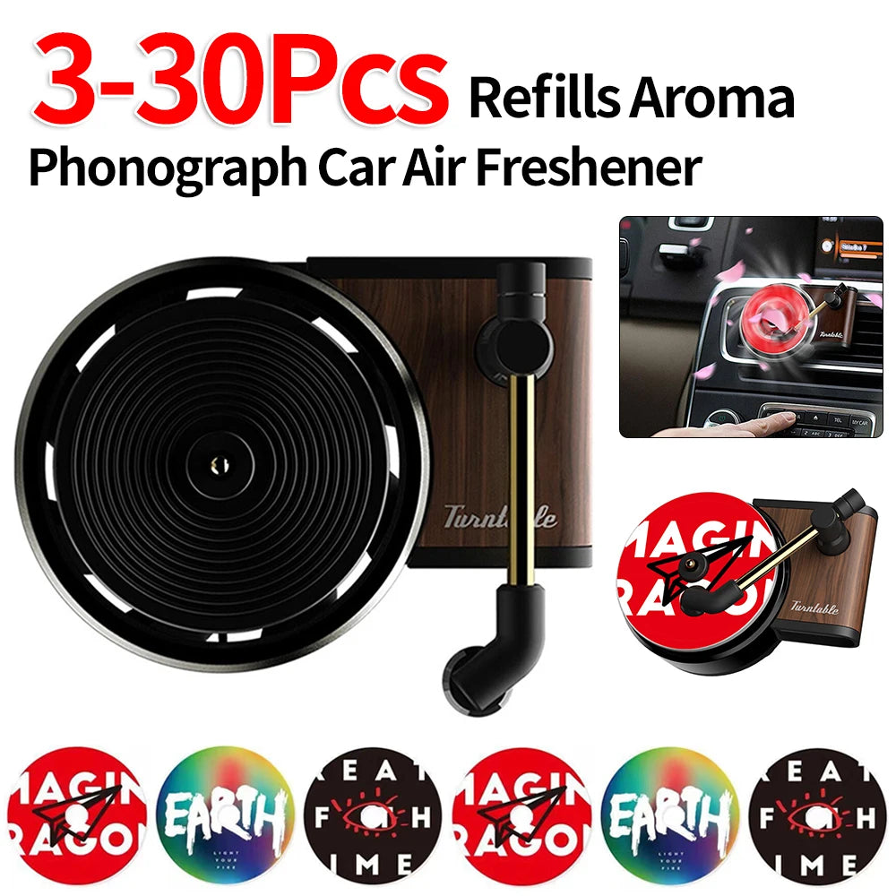 Gramophone Humidificateur Aroma — Bruit Blanc, Huiles Essentielles & Design Vintage