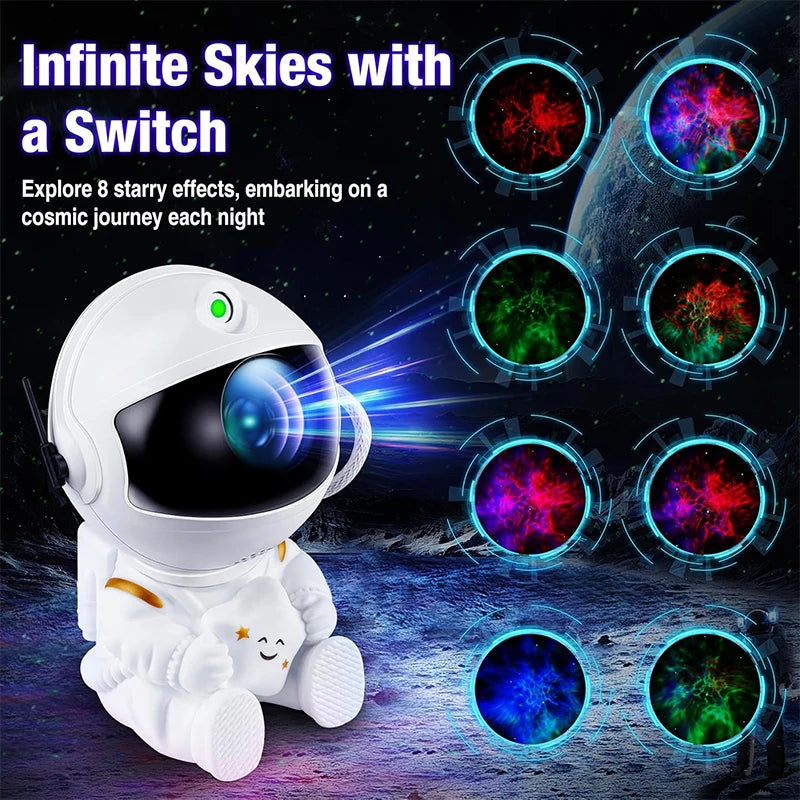 Projecteur Galaxie Astronaute – Veilleuse LED d'Ambiance Cosmique